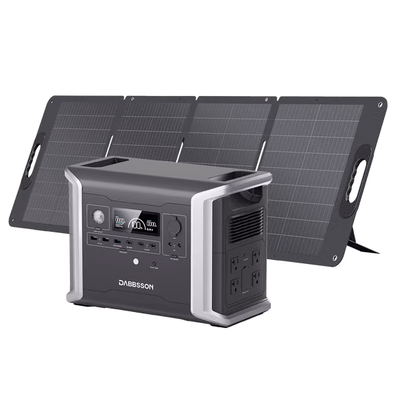 Dabbsson DBS1300 Solar Generator | 1330Wh, 1200W – DBS1300 + 120W Solar Panel (1330Wh)