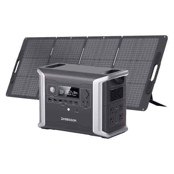 Dabbsson DBS1300 Solar Generator | 1330Wh, 1200W – DBS1300 + 210W Solar Panel (1330Wh)