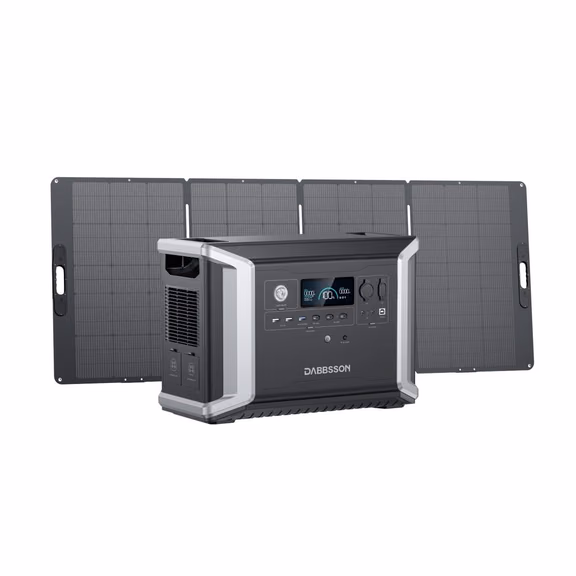 Dabbsson DBS2300 Portable & Home Backup Power Station | 2330Wh, 2200W – DBS2300 + 420W Solar Kit