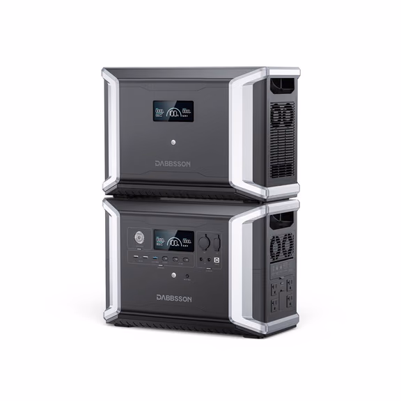 Dabbsson DBS2300 Portable & Home Backup Power Station | 2330Wh, 2200W – DBS2300 + DBS3000B (5330Wh)