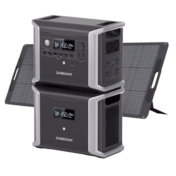 Dabbsson DBS1300 Solar Generator | 3,030Wh 1,200W – DBS1300 + DBS1700B + 210W Solar Panel