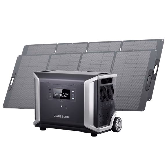 Dabbsson DBS3500 Solar Generator | 3430Wh, 3600W – DBS3500 + 2*420W Solar Panel (3430Wh)