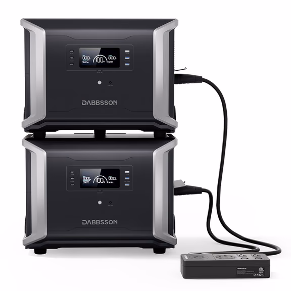 Dabbsson DBS3500 Portable Power Station - 3430Wh | 3600W – 2*DBS3500 + Free Parallel Connector (6860Wh)