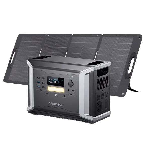 Dabbsson DBS2100 Pro Portable Power Station | 2,150Wh 2,400W – DBS2100 Pro + 120W Solar Panel
