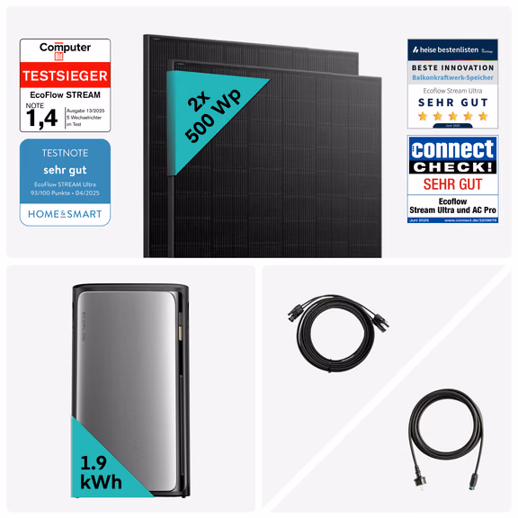 Yuma x EcoFlow - 1000W Balkonkraftwerk mit STREAM Ultra