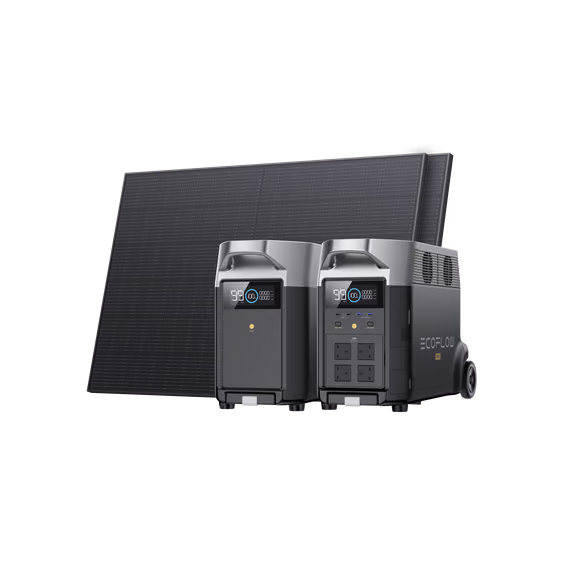 EcoFlow DELTA Pro Solar Generator (Rigid PV400W*2) – 2 x Number of 400W Rigid Solar Panel / With Extra Battery