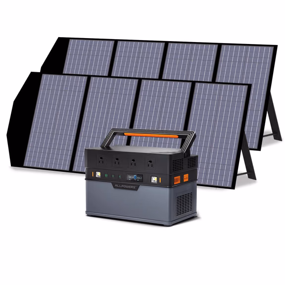 ALLPOWERS Zonnegeneratorset 1500W (S1500 + SP029 140W zonnepaneel) – S1500+2PCS SP029 140W zonnepaneel