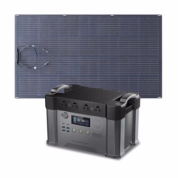ALLPOWERS S2000 Power Station Portatile 2000W 1500Wh – S2000 + 2pcs SP027 100W Pannello solare 100W