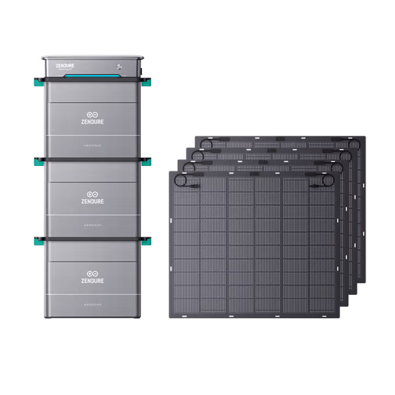 Zendure Hyper Kit solaire plug and play avec batterie – 1*Hyper 2000 / 3*AB2000L (5 760 Wh) / 4*230 W Panneaux Solaires Souple (920 Wp)