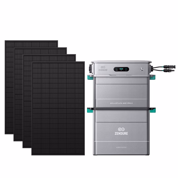 SolarFlow 800 Pro 2 – SolarFlow 800 Pro2 (1.92 kWh) + 1*AB2000L Batterij / 4* 450W bifaciale zonnepanelen (max. 2340 watt)