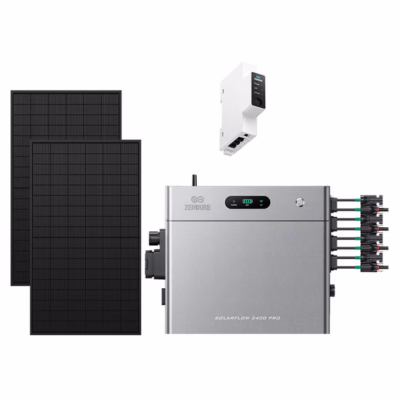 Zendure SolarFlow 2400 Pro – SolarFlow 2400 Pro + Smart Meter 3CT-S / Sans batterie / 1 170 Wc (2*450 W)