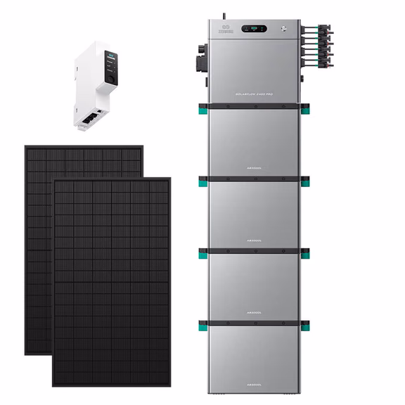 Zendure SolarFlow 2400 Pro – SolarFlow 2400 Pro + Smart Meter 3CT-S / 4*AB3000L (13.92 kWh au total) / 1 170 Wc (2*450 W)