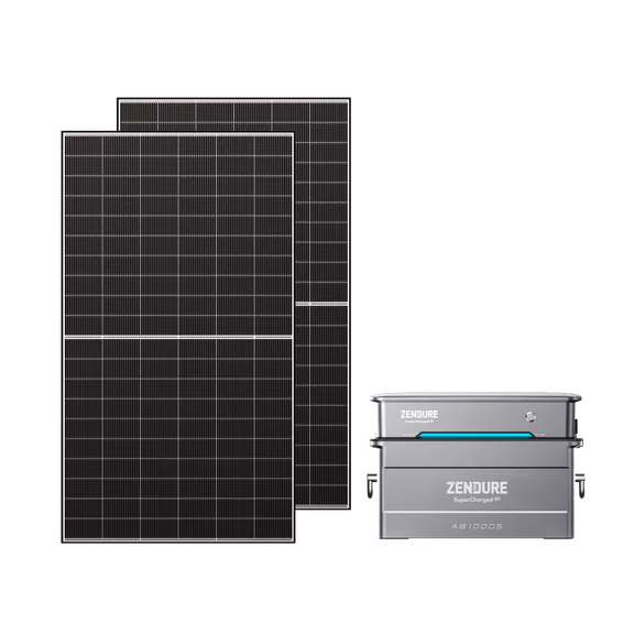 AIO Pro 1200 Kit solaire plug and play avec batterie – AIO Pro 1200 + 2*500W Panneaux Solaires Bifaciaux (1 300 Wp)