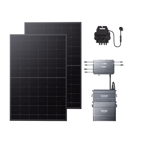 SolarFlow Hub 2000 Kit solaire autoconsommation avec batterie – Hub 2000 + Micro-onduleur EZ1-M / 1*AB1000S+1*AB2000X (2 880 Wh) / 2*420W Panneaux Solaires Rigides (840 Wp)