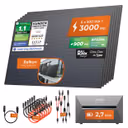 SOLARWAY Balkonkraftwerk 3000 Watt Pro | Anker SOLIX Solarbank 3 E2700 Pro 2,7 kWh Speicher – Balkon