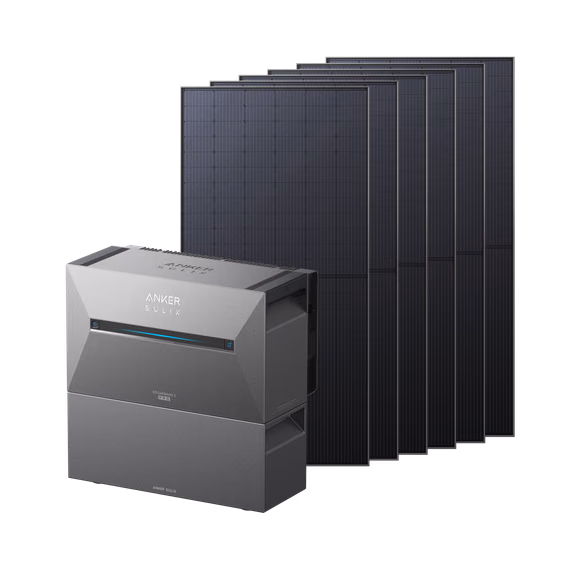 B17C53Z1 – Anker SOLIX Solarbank 3 E2700 Pro + 6 panneaux bifaciaux 585 W (3510W ) + batterie additionnelle BP2700