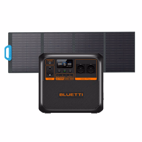 BLUETTI AC180P Power Station Portatile | 1800 W 1440 Wh – AC180P+PV120 (1440 Wh)