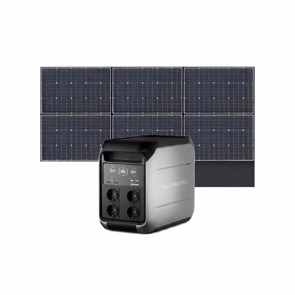 ALLPOWERS P1800 Centrale Elettrica Portatile 1800W 1024Wh LiFePO4 Batteria – P1800+1* (SP039 600W Pannello solare 600W)