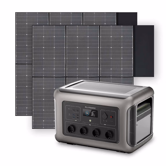 ALLPOWERS Solar Generator Kit 3500W (R3500 V2 + SP039 600W Solar Panel) – R3500+2PCS SP039 600W Solar Panel 600W