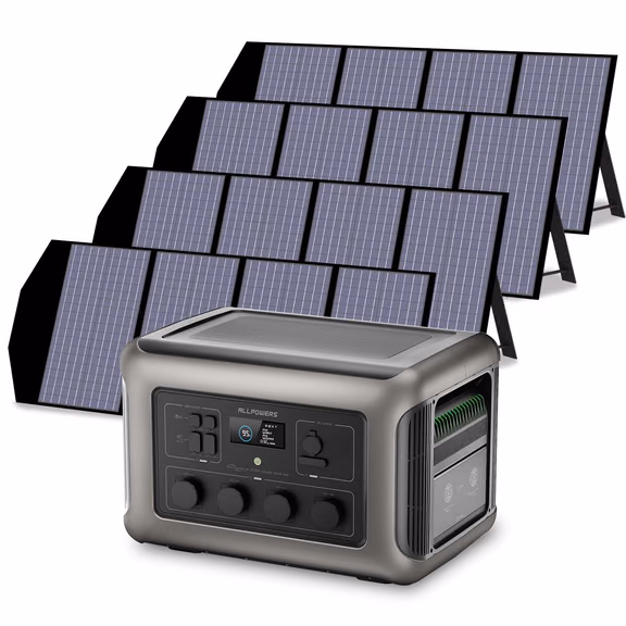 ALLPOWERS 3500W Generatore Solare (R3500 + SP029 140W Pannello Solare) – R3500+4PCS SP029 140W Pannello solare