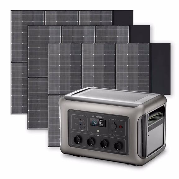 ALLPOWERS 3500W Generatore Solare (R3500 + SP039 600W Pannello Solare) – R3500+3PCS SP039 600W Pannello solare 600W