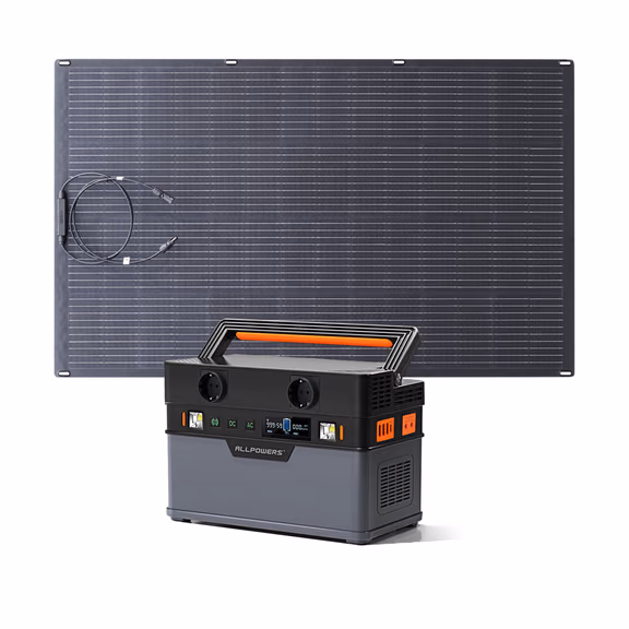 ALLPOWERS S700 + 200W Solarpanel | 700W Solargenerator-Kit – S700 + 1 x SF200 200W Flexibles Solarpanel