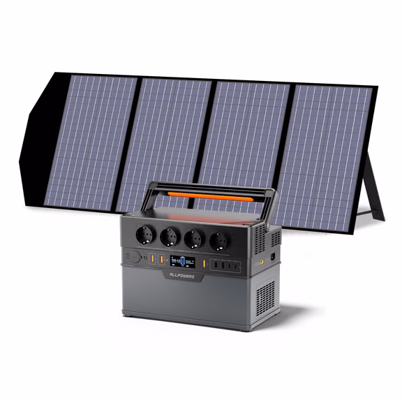 ALLPOWERS S1500 Plus Mit 140W SolarPanel | 1500W Solargenerator – S1500 Plus + SP029 140W Solarpanel