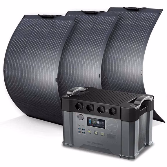 ALLPOWERS Generador Solar 2000W (S2000 + SF100 Panel Solar Flessibile 100W) – S2000 Pro+3* (SF100 100W Pannello solare flessibile 100W)