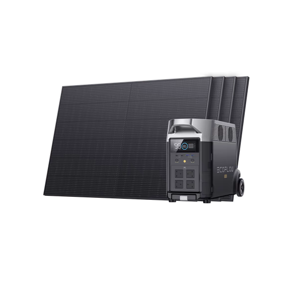 EcoFlow DELTA Pro Solar Generator (Rigid PV400W*2) – 4 x Number of 400W Rigid Solar Panel / Without Extra Battery