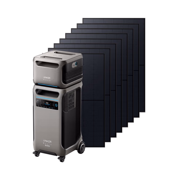 Anker SOLIX F3800 Plus + Expansion Battery – 8× 440W Rigid Solar Panel