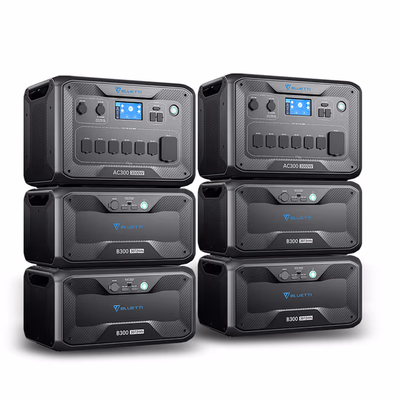 【Sold Out】BLUETTI 2*AC300 + 4*B300 Home Battery Backup – 2*AC300 + 4*B300 (12.3kWh)