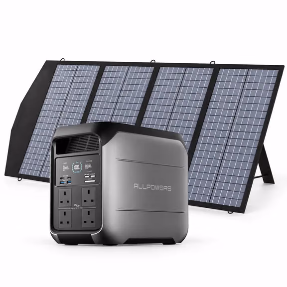 ALLPOWERS 1800W Solar Generator P1800 1024Wh with 140W Solar Panel