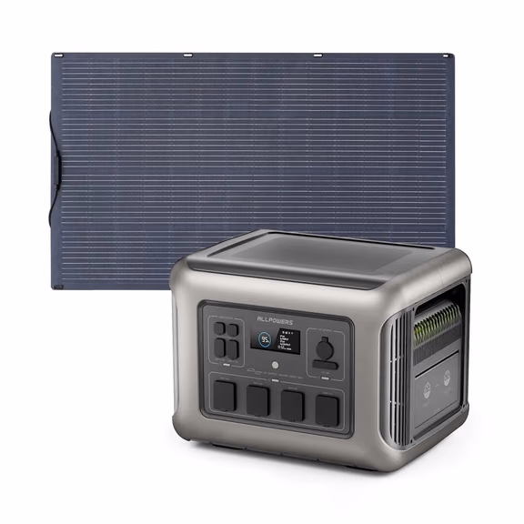 ALLPOWERS R2500 PLUS Portable Power Station 2500W 2016Wh – R2500 PLUS+SP037 400W Solar Panel