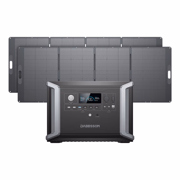 Dabbsson DBS2300 Solar Generator | 2,330Wh 2,200W – DBS2300 + 2*420W Solar Panel