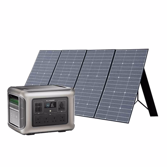 ALLPOWERS 2500W Solar Generator Kit (R2500 V2+ SP037 400W Solar Panel) – R2500 V2+2PCS SP037 400W Solar Panel 400W