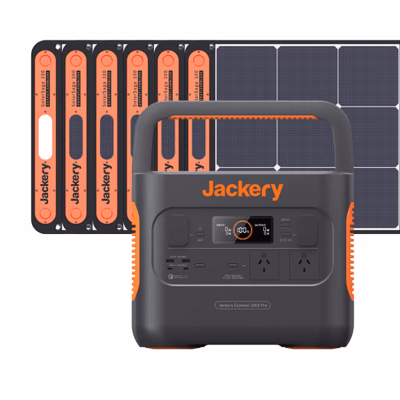 Jackery Solar Generator 2000 Pro – Explorer 2000 Pro + 6xSolarSaga 100W