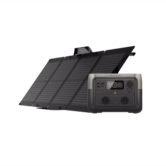 EcoFlow RIVER 2 Max Solar Generator (PV110W) – EcoFlow RIVER 2 Max Solar Generator + 110W Solar Panel