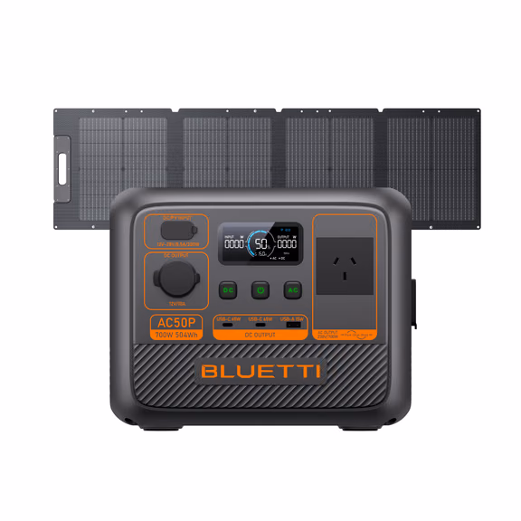 BLUETTI AC50P Portable Power Station | 700W 504Wh – AC50P+120W (504Wh)
