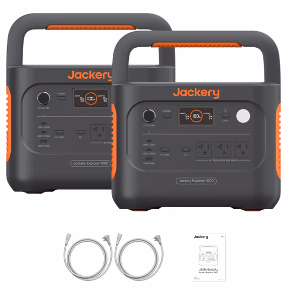 Jackery Explorer 1000 V2 Portable Power Station – 2 x Explorer 1000 V2