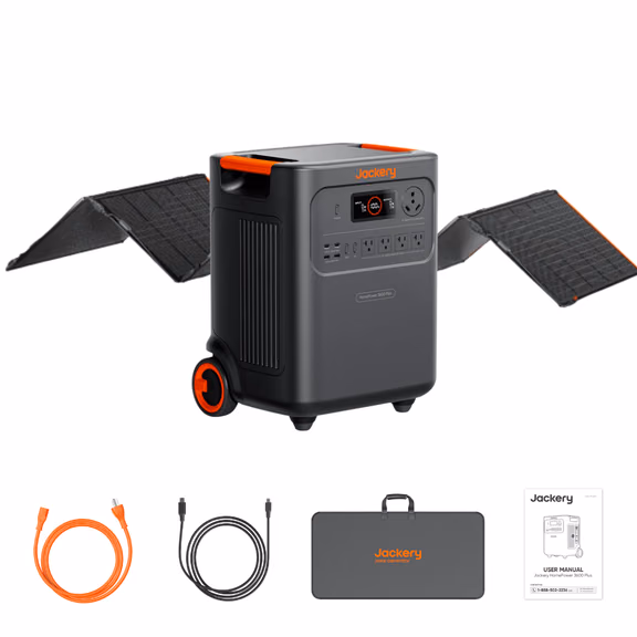 Jackery HomePower 3600 Plus Portable Power Station – HomePower 3600 Plus + SolarSaga 500 X