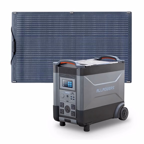 ALLPOWERS 4000W Solar Generator Kit (R4000 V2 + SF100 100W Flexible Solar Panel) – R4000 V2+ SF100 100W Solar Panel