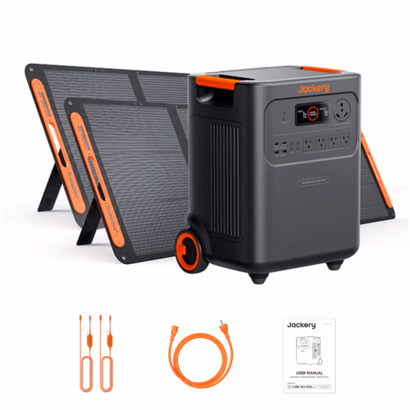 Jackery HomePower 3600 Plus Portable Power Station – HomePower 3600 Plus + 2 x SolarSaga 200W Solar Panel