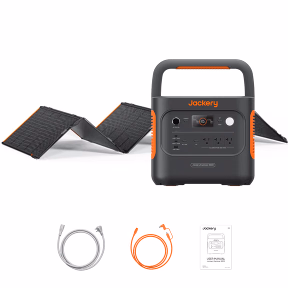 Jackery Explorer 2000 v2 Portable Power Station – Explorer 2000 v2 + SolarSaga 500 X