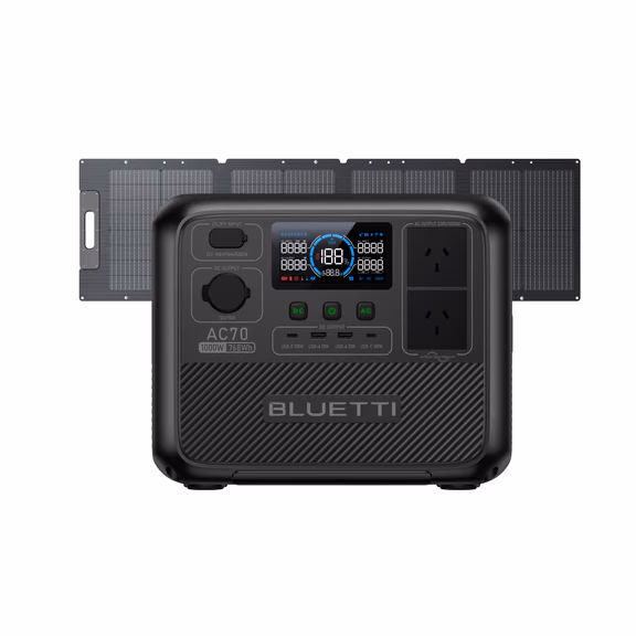 BLUETTI AC70 Portable Power Station | 1,000W 768Wh – [Phased Out]AC70+120W (768Wh)