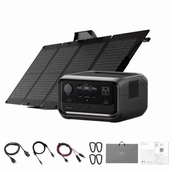 EcoFlow RIVER 3 Plus Portable Power Station – River 3 Plus + 110W Solar Panel