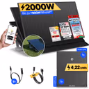onPower: 2000 Watt Balkonkraftwerk – Garten & Flachdach / Solakon ONE + 1 x Solakon ONE Erweiterungsspeicher / 3m