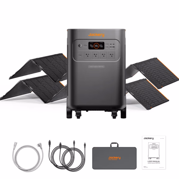 Jackery Explorer 5000 Plus Solar Generator + 2 x SolarSaga 500 X