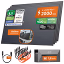 SOLARWAY Balkonkraftwerk 2000 Watt | Anker SOLIX Solarbank 2 E1600 Pro 1,6 kWh Speicher – Balkon