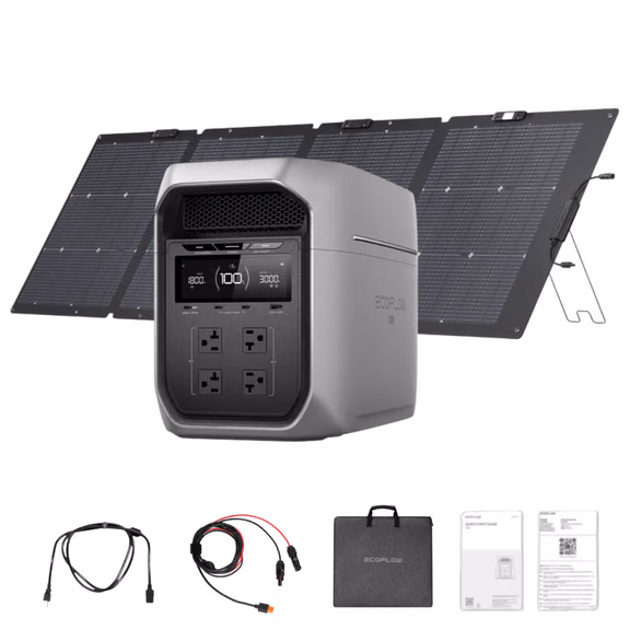 Ecoflow DELTA 3 Max Plus 2048Wh Portable Power Station – DELTA 3 Max Plus + 220W Solar Panel