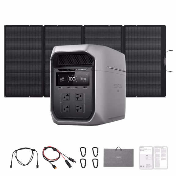 Ecoflow DELTA 3 Max Plus 2048Wh Portable Power Station – DELTA 3 Max Plus + 400W Solar Panel